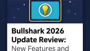 Современная иллюстрация игрового автомата Bullshark с яркими элементами дизайна для обзора обновления 2026 года